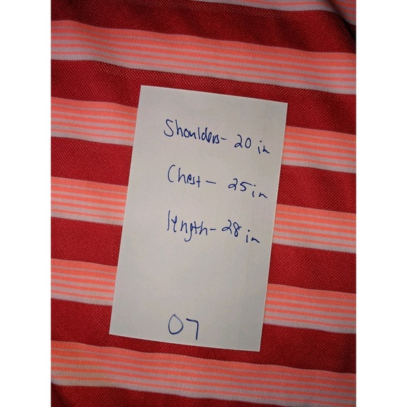 Nike‎ Golf Tour Performance Polo Shirt Size XL Dri Fit Striped Red Pink White - Picture 2 of 16